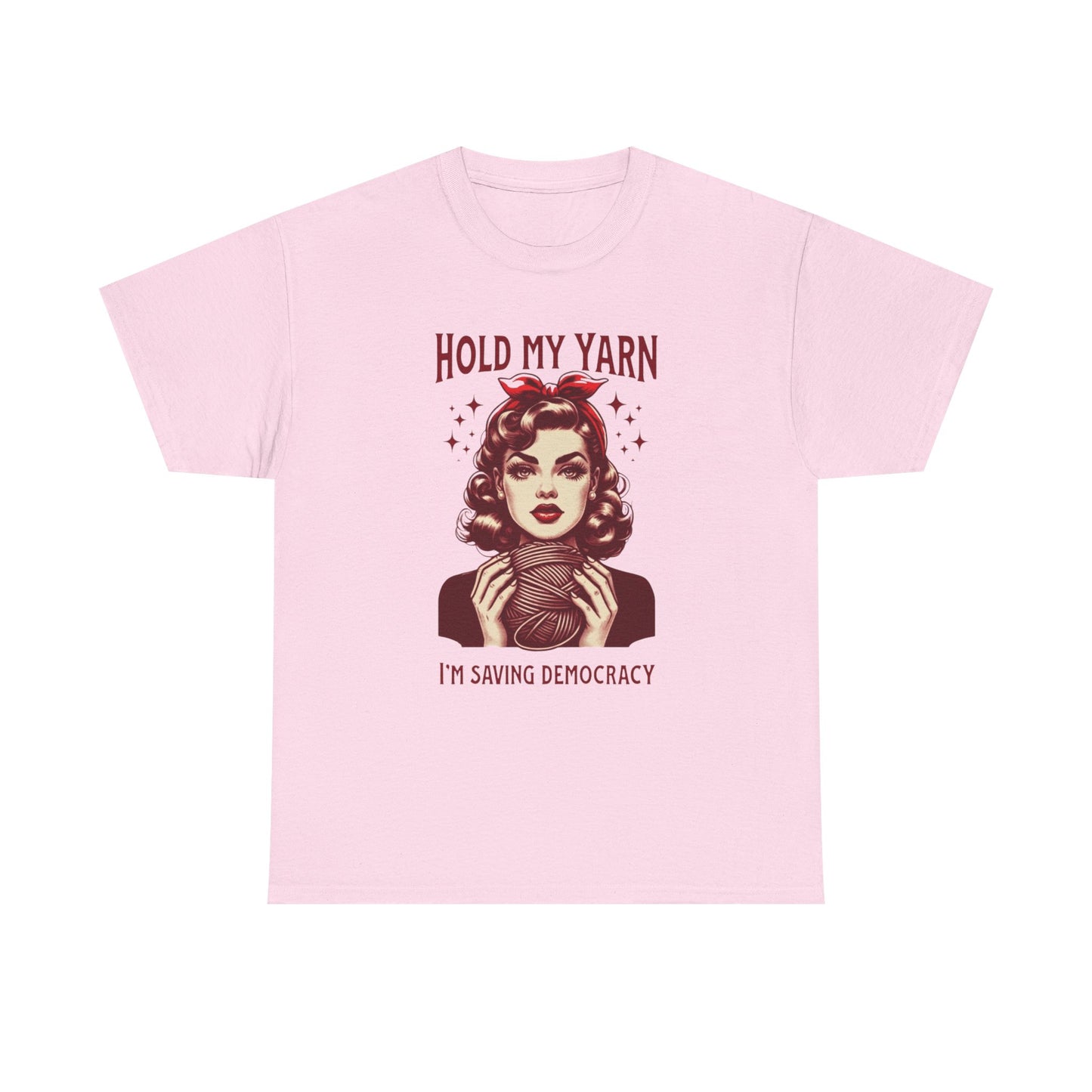 Hold My Yarn, Funny Yarn Lover Unisex Tee - Craftivism Quote, Fiber lover, Gift, Knitter, Crocheter